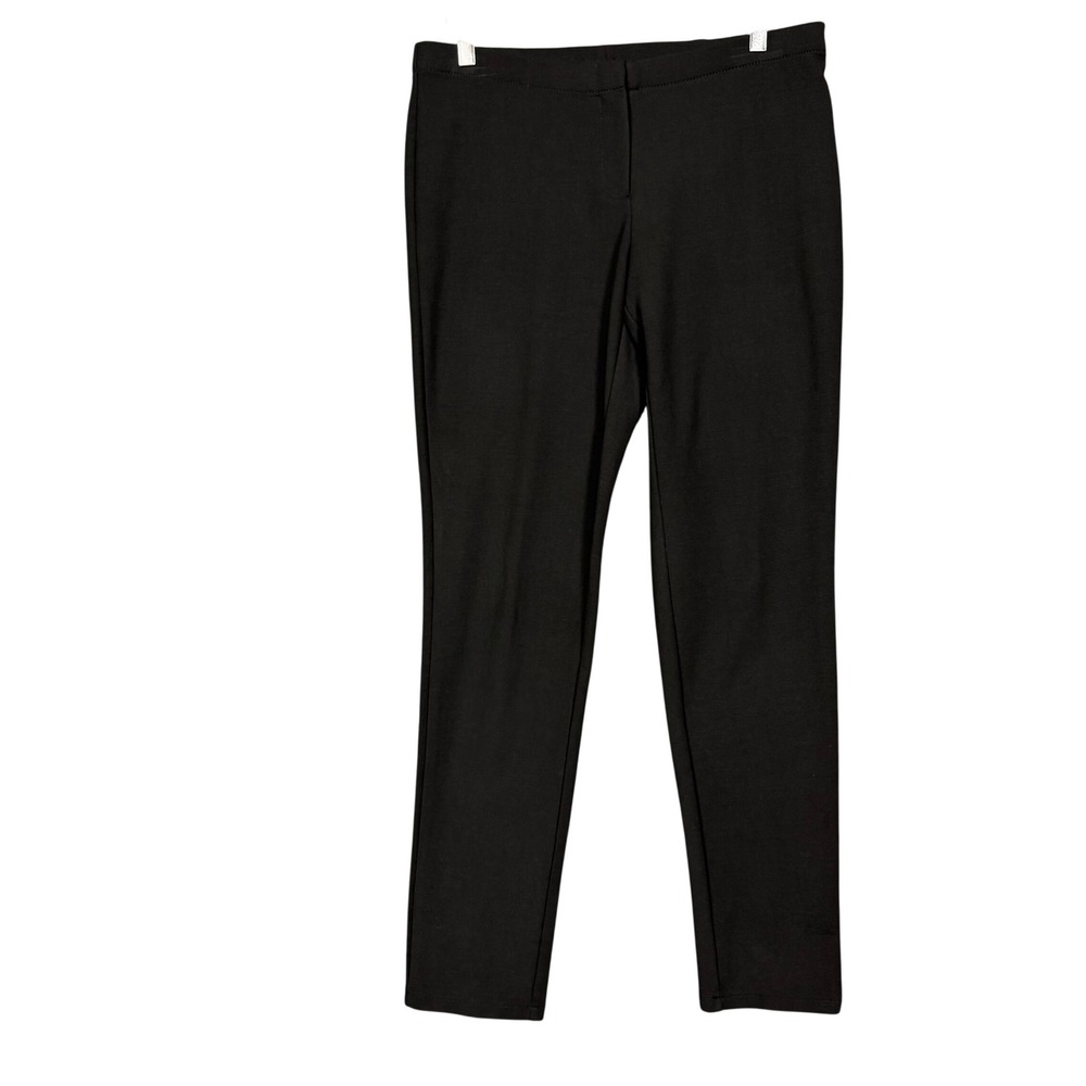 J Jill Pants Womens‎ 10 Black Stretch Straight Leg Ponte Knit Minimalist 33x31